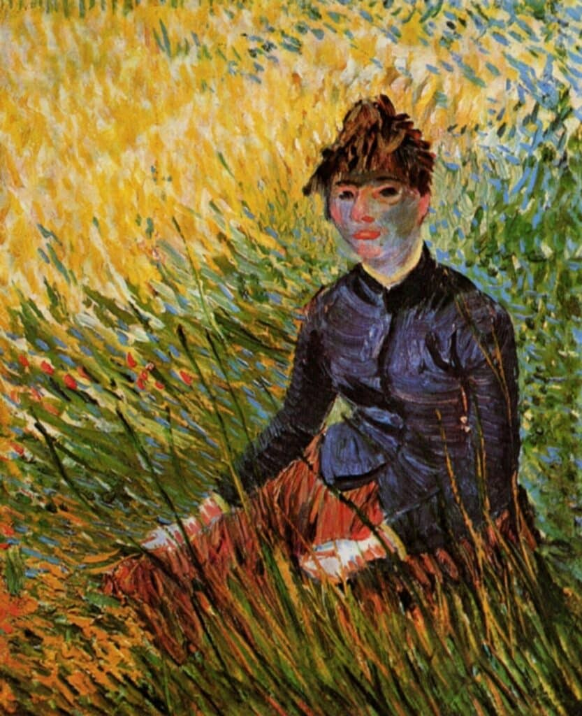 Woman Sitting In The Grass 1887